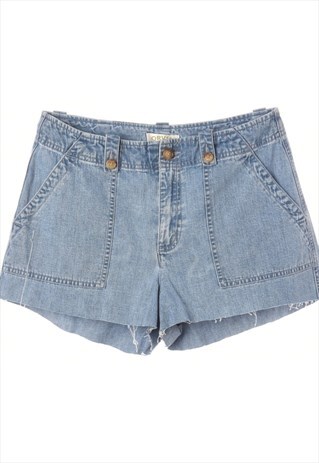 REWORKED MOLLY FRAYED DENIM SHORTS - W28