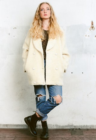 VINTAGE 90S FAUX FUR COAT
