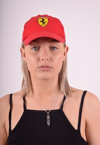 FERRRARI WOMENS VINTAGE CAP ONE SIZE RED 90S