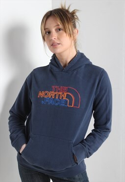 Vintage The North Face Spellout Sweatshirt Hoodie Blue