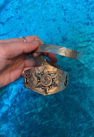 VINTAGE 80S METAL COLLAR CUFF BRACELET OR ARMBAND