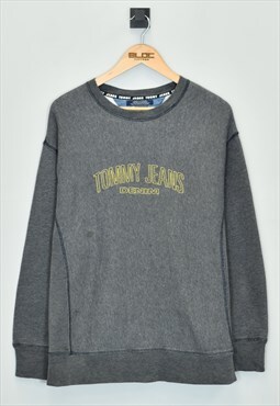 Vintage Tommy Hilfiger Sweatshirt Grey Large