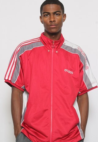 VINTAGE ADIDAS SHORT SLEEVED TRACK JACKET