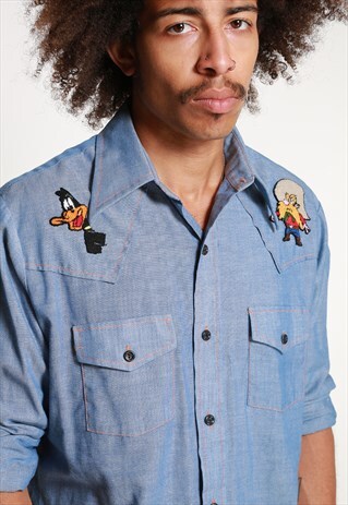 70'S DENIM LONG SLEEVED SHIRT