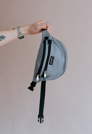 VINTAGE 90'S GREY FESTIVAL BUM BAG