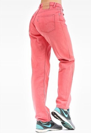 MOM LEVIS JEANS 90S CORAL RED 501