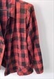 FLANNEL BUFFALO PLAID RUST BLACK CAUSAL JACKET MEDIUM