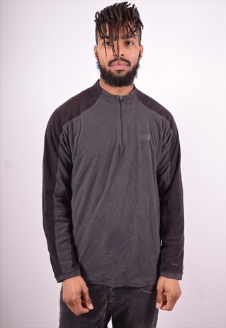 THE NORTH FACE MENS VINTAGE FLEECE JUMPER LARGE GREY 90'S