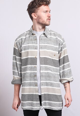 VINTAGE AZTEC PATTERNED SHIRT