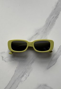Matte Green Square Sunglasses