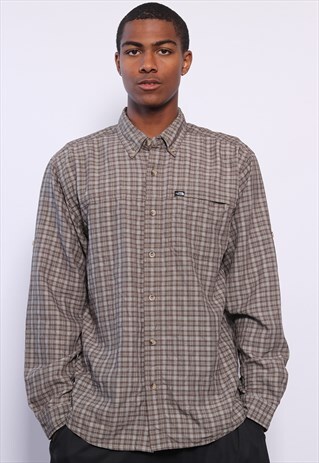 VINTAGE THE NORTH FACE CHECKED SHIRT BROWN