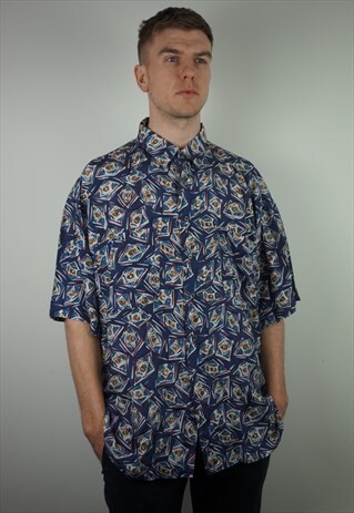 PURE SILK PATTERNED SHIRT