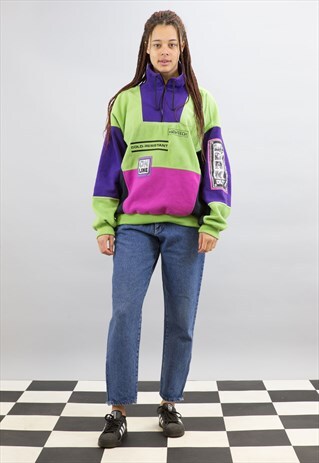 VINTAGE 1/4 ZIP FLEECE SWEATER