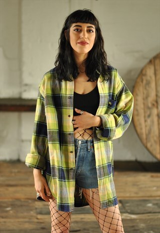 VINTAGE BURBERRY GRUNGE FLANNEL CHECKED SHIRT