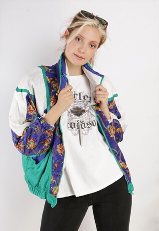 VINTAGE FESTIVAL PATTERNED BOMBER JACKET X258