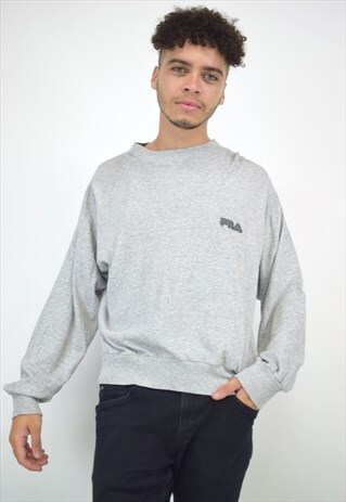 VINTAGE 90S FILA GREY LOGO SWEATER
