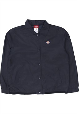 Dickies 90's Coach Jacket Button Up Bomber Jacket Large Blac