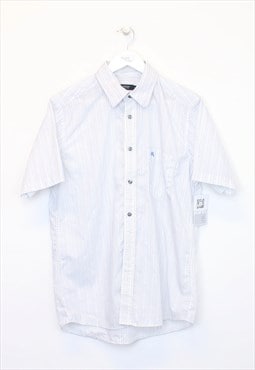 Vintage Burberry striped shirt in blue. Best fits M