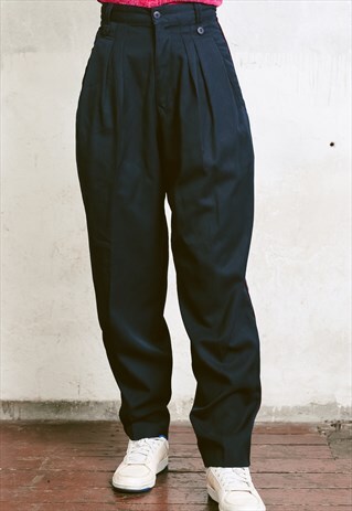 VINTAGE 80S NAVY BLUE UNIFORM PANTS