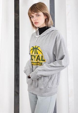 VINTAGE NIKE HOODED SWEATSHIRT / HOODIE. OVERSIZED