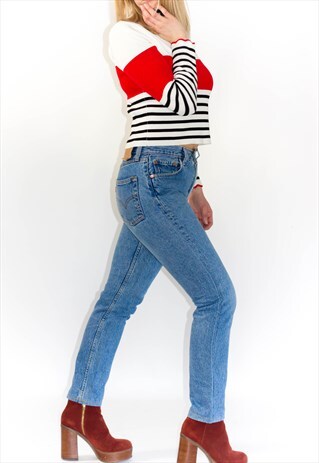 VINTAGE 80'S SLIM FIT LEVI WASH JEANS