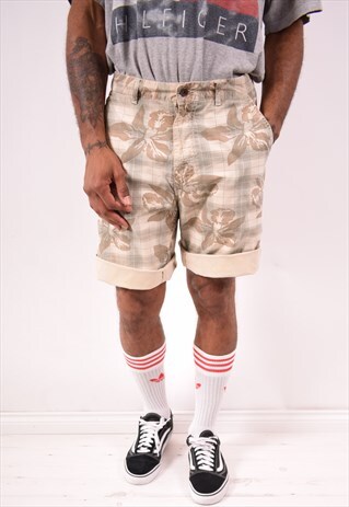 BEST COMPANY MENS VINTAGE SHORTS W36 BEIGE FLORAL 90S
