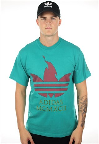 VINTAGE 80S ADIDAS BIG LOGO T SHIRT TEE