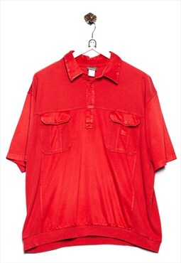 Vintage Roger Kent Polo Shirt Golf Look Red