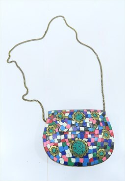 Vintage Multicoloured Moroccan Mosaic Tile Bag