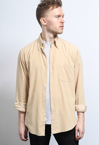 VINTAGE CORDUROY CORD SHIRT CREAM