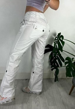 Vintage 90s White Cargo Trousers