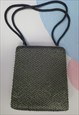 00'S BAG BEADED STRAP SMALL GREY EMBELLISHED