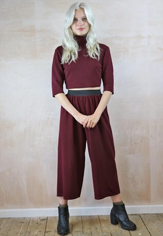 WINE TEXTURED CO-ORDINATES