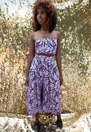 TUBE TOP SET WITH PALAZZO CROPPED PANTS.
