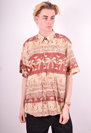 MENS VINTAGE SHIRT LARGE MULTI 90'S