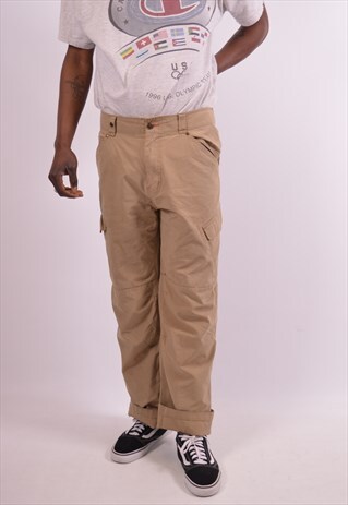 TIMBERLAND MENS VINTAGE CARGO TROUSERS W38 L30 BROWN 90S