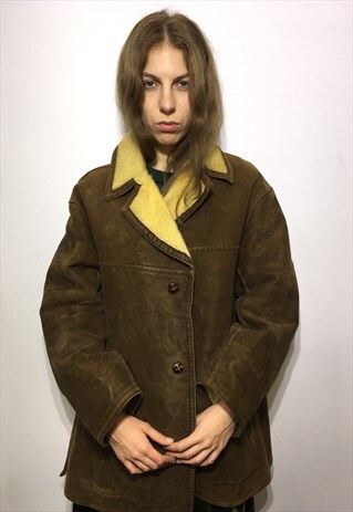VINTAGE 90' OLDSCHOOL AMAZING BROWN WINTER COAT