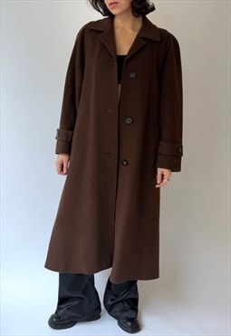 Vintage Brown Cashmere Wool Coat