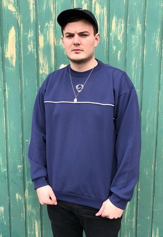 NAVY NIKE CREWNECK SWEATSHIRT