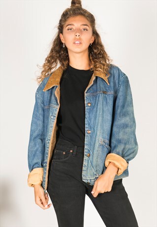 VINTAGE 80S WRANGLER SHEARLING SHEEPSKIN JACKET / 3220 / 402