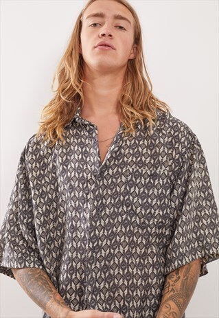 VINTAGE PATTERNED FESTIVAL SHORT SLEEVE SHIRT