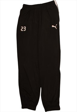Vintage 90's Puma Joggers / Sweatpants Causal Black Medium