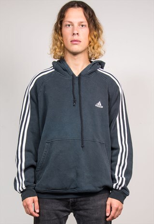 ADIDAS 90'S BLUE PULLOVER HOODIE SWEATSHIRT