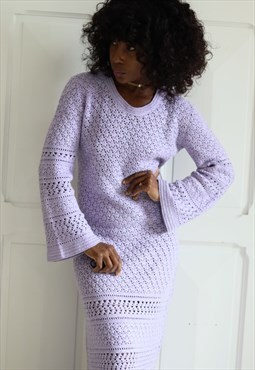 long vintage knitted dress