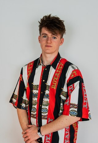 VERSACE ROYAL STRIPES SHIRT JEANS COUTURE XL