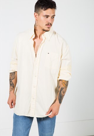 VINTAGE 80S TOMMY HILFIGER SHIRT/ S4212