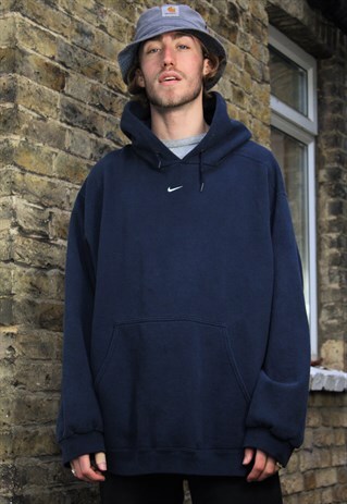 OVERSIZED RETRO / 90'S / NIKE / BLUE HOODIE