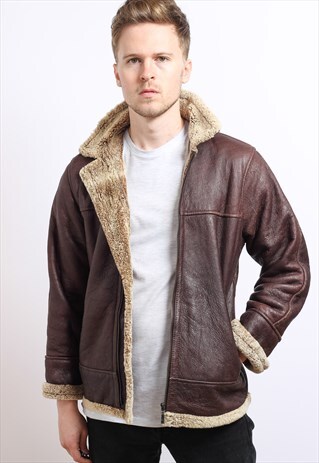 VINTAGE LEATHER SHEEPSKIN JACKET