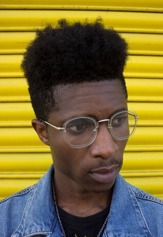 GOLD FRAME SLIM MINIMALISTIC CLEAR LENS GLASSES