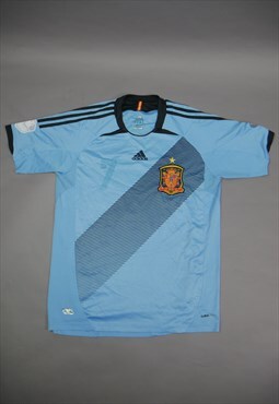 Vintage Adidas Spain 2012 Euro's Away Jersey in Blue 